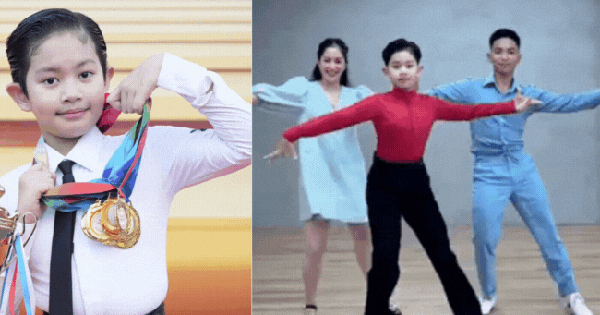 Con trai Khánh Thi-Phan Hiển: 10 tuổi cao gần bằng bố, là "thần đồng dancesport" vô địch thế giới nhưng... lười nhảy mất rồi!