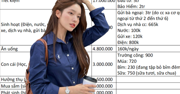 Bảng chi tiêu “khó chê” của cặp vợ chồng ở TP.HCM