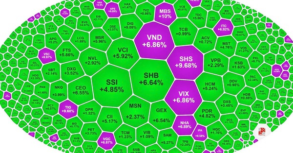 VN-Index lập đỉnh trong ngày kỷ niệm 25 năm thị trường chứng khoán