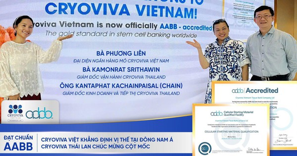 Cryoviva Vietnam đạt chứng nhận AABB, tiêu chuẩn lưu trữ toàn cầu