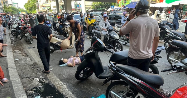 Hiện trường vụ nữ tài xế ô tô tông hàng loạt xe máy trên phố Hà Nội, nhân chứng kể lại khoảnh khắc kinh hoàng