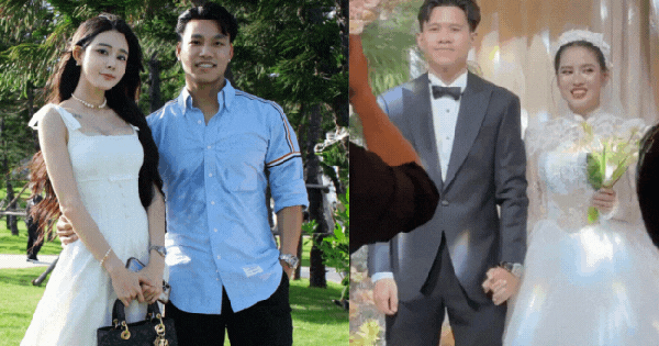 Văn Thanh tình tứ bên bạn gái "trâm anh thế phiệt", gây chú ý ở lễ cưới tuyển thủ Việt Nam và mẹ đơn thân