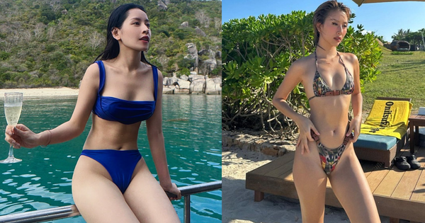 Đôi bạn "gương vỡ lại lành" đọ bikini: Chi Pu khoe body nuột nà, Quỳnh Anh Shyn "flex" cơ bụng số 11