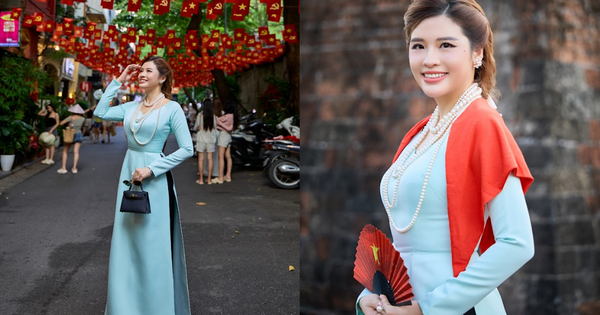 Hoa hậu Phan Hoàng Thu khoe dáng với áo dài trên phố Hà Nội, tiết lộ truyền thống đáng tự hào của gia đình