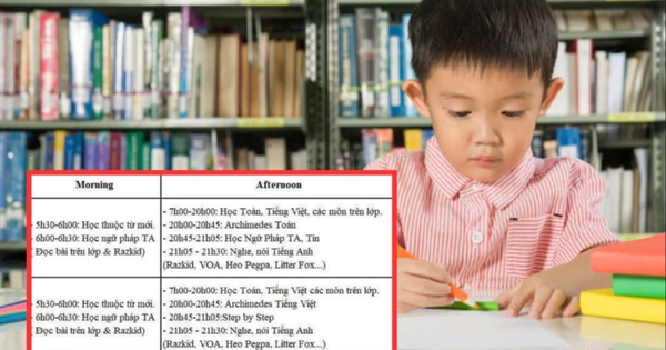 Lan truyền 1 thời khoá biểu của học sinh tiểu học khiến cha mẹ cũng "choáng": Nuôi dạy trẻ em hay là... robot?