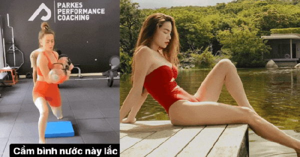 Đẹp như Hà Hồ còn tập gym hùng hục, lắc bình nước "muốn bay người", chị em "vượt lười" sẽ có body cực phẩm