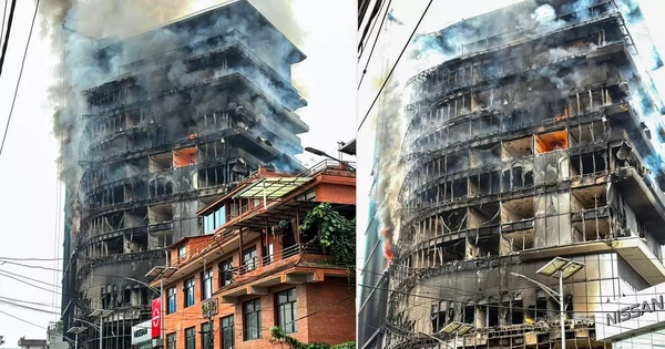 Làn sóng biểu tình ở Nepal: Khách sạn 5 sao Hilton sừng sững một thời bị thiêu rụi