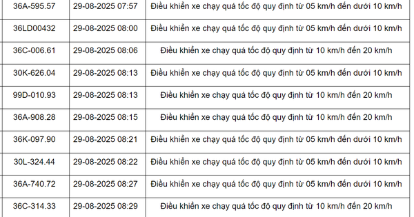 298 xe có biển số sau nhanh chóng nộp phạt nguội theo Nghị định 168: Vi phạm cùng 1 lỗi mức phạt lên tới 8 triệu đồng