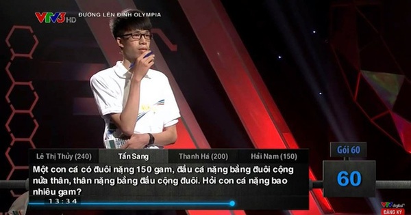 Bài toán đánh bại bốn thí sinh Olympia, nhìn cách giải mà choáng