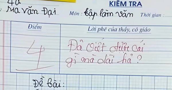 Bài văn viết thư hỏi thăm bà gây bão MXH, được 4 điểm nhưng dân mạng phán: "Không oan tí nào!"