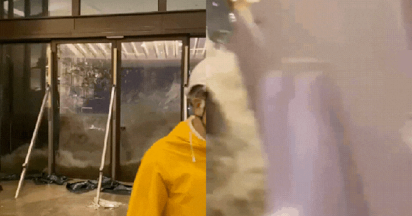 39 giây kinh hoàng: Siêu bão Ragasa "xé toạc" khách sạn hạng sang ở Hong Kong (Trung Quốc), cuốn phăng người đàn ông ngay trong sảnh