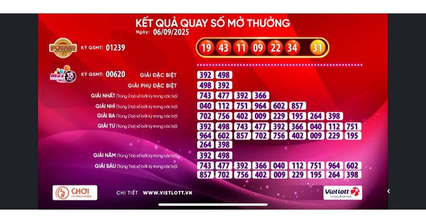 Hai vé số Vietlott cùng trúng giải Jackpot 2 trong chiều 6-9