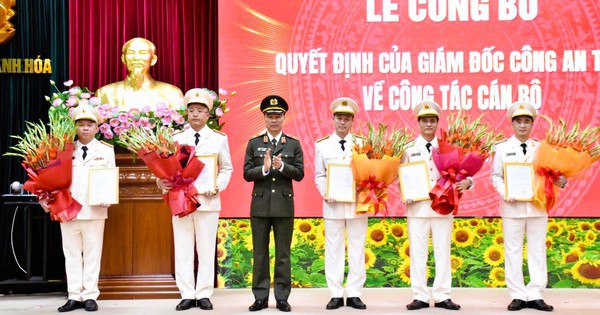 Công an tỉnh Thanh Hóa điều động, bổ nhiệm nhiều bán bộ