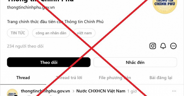 Fanpage Thông tin Chính phủ cảnh báo khẩn