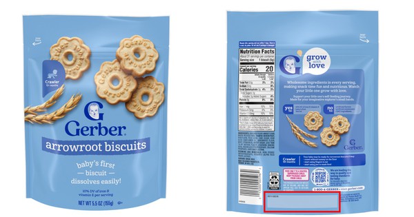 Nóng: Thu hồi bánh ăn dặm cho trẻ Gerber của Nestlé do bột làm bánh không an toàn