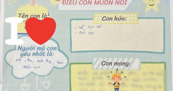 Bà mẹ TP.HCM "toát mồ hôi" khi đọc tờ giấy ghi mong muốn của con mình: Con thông minh và thực tế đến... sững sờ!