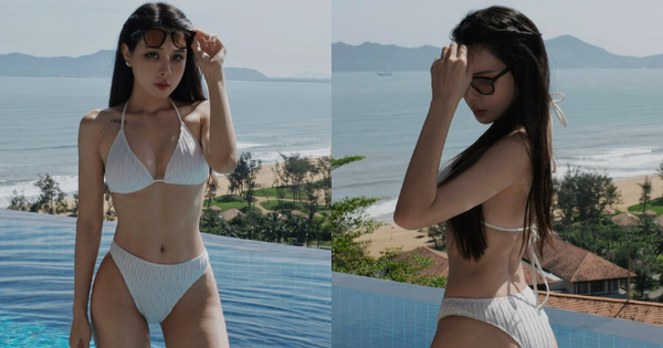 Bạn gái “trâm anh thế phiệt” của cầu thủ Văn Thanh tung ảnh bikini “cực cháy”, visual nét căng, body chuẩn hotgirl phòng gym