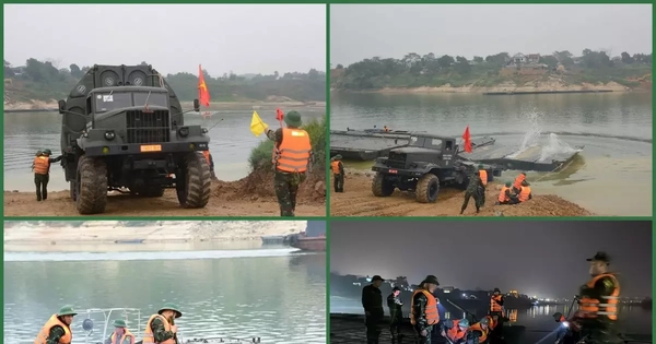 Thần tốc bắc cầu phao sông Lô, hàng trăm quân nhân được Đại tướng Phan Văn Giang ngợi khen