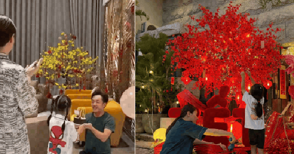 Vợ chồng Cường Đô La ăn Tết siêu hoành tráng
