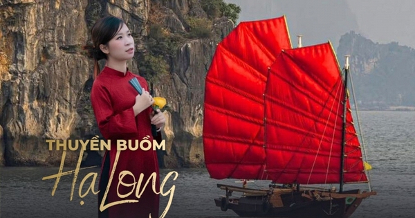 Chán cảnh check-in đền chùa, dàn nàng thơ xắn áo dài lội đá để chụp với thuyền buồm đỏ rực tại Hạ Long sau 10 năm