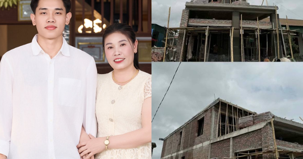 Đình Bắc xây nhà báo hiếu bố mẹ, nhìn phần xây thô đủ thấy độ hoành tráng