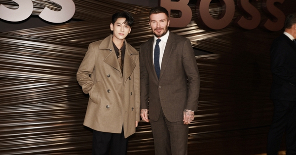 Nam thần Việt diện outfit “tốt gỗ, tốt cả nước sơn”, tạo nên khung hình gấp đôi visual khi xuất hiện bên cạnh ngôi sao đình đám David Beckham