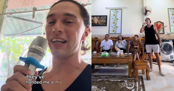 Xem anh Tây đi lấy đồ giặt 'bị' chủ tiệm kéo vào hát karaoke, dân mạng bật cười