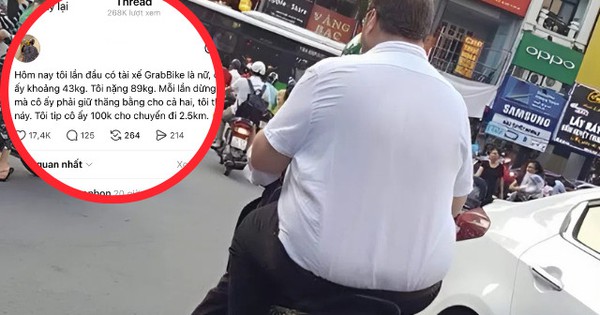 Chàng Tây nặng 89kg gặp nữ tài xế xe ôm công nghệ chỉ 43kg: Pha xử lý gây sốt sau cuốc xe 2,5km