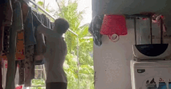 1 thanh niên phơi quần áo khiến cả cõi mạng choáng: 100 triệu người chỉ 1 người nghĩ ra!