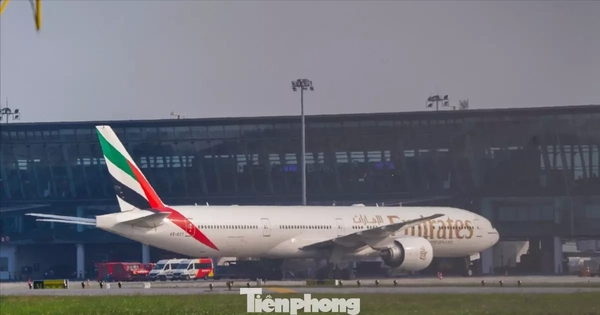 Cận cảnh máy bay 'nhà giàu' Trung Đông đang tránh chiến sự ở Nội Bài