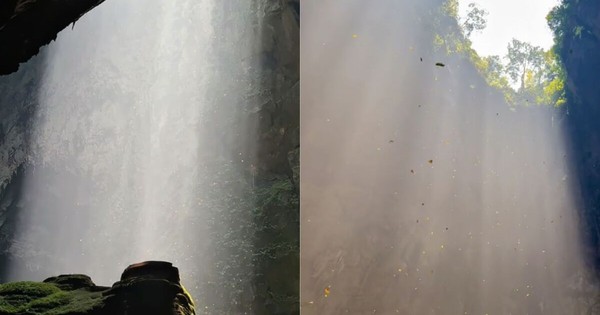 Dân mạng mê mẩn clip thiên nhiên 'rót vàng' vào hang Sơn Đoòng như cảnh tiên