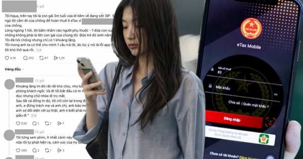 Vào eTax Mobile hoàn thuế, vợ sốc khi phát hiện chồng có con riêng