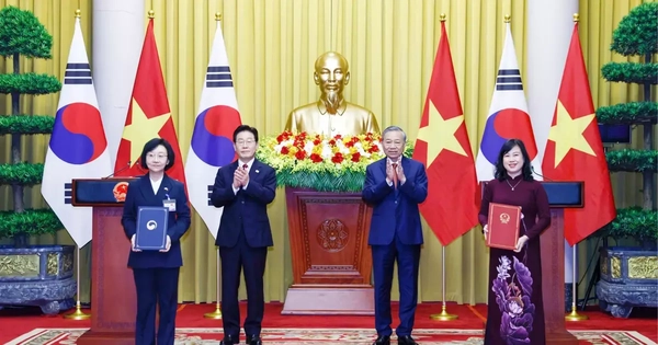 Việt Nam - Hàn Quốc trao 12 văn kiện hợp tác