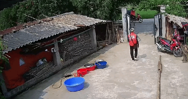 Shipper đến giao hàng bỗng dắt xe máy của khách đi: Đoạn camera an ninh 24 giây được tung lên mạng