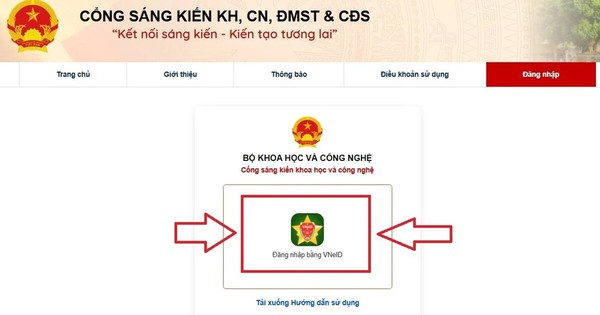 Có thể dùng VNeID gửi trực tuyến sáng kiến khoa học công nghệ