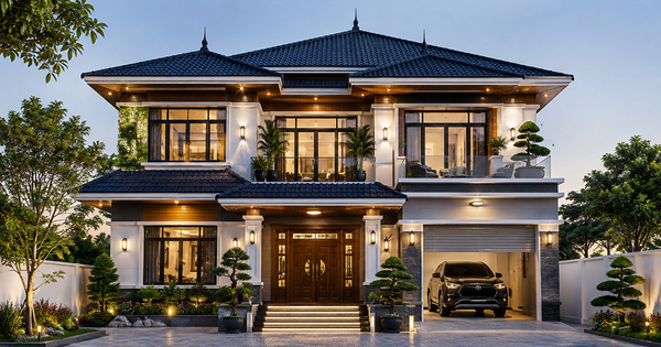 Chi phí xây nhà mái Nhật 2 tầng 100m² có gara ô tô bao nhiêu?