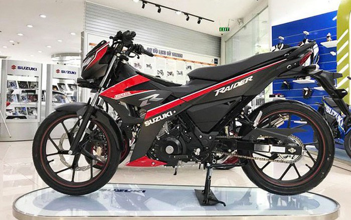 Tem Rời Dán Xe Satria Fi  Raider Fi Mẫu Lửa Đỏ Hồng Đen Chữ Satria F150
